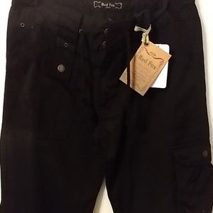 Black RED FOXX fox jeans- possibly cargo jeans size med